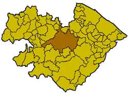 Locatie van Urbino in PU