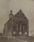 Ursuskerk rond 1900 met de oude dakruiter (foto van Johannes Gerhardus Kramer)