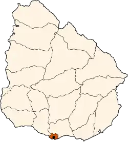 Locatie van Montevideo