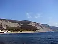 Hellingen aan de kust van de Zwarte Zee ter hoogte van Zapovednik Oetrisj.
