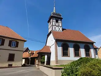De Sint-Johannes de doperkerk in Uttenhoffen / Uttenhofen im Elsass