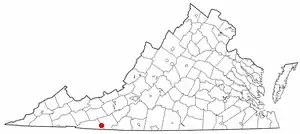 Locatie van Galax in Virginia
