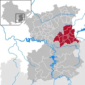 Kaart van Verwaltungsgemeinschaft Seenplatte