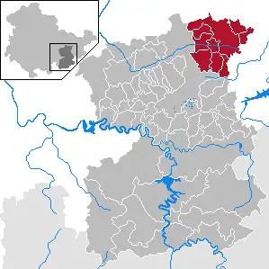 Kaart van Verwaltungsgemeinschaft Triptis