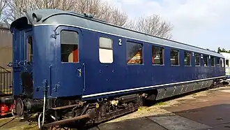 Plan K rijtuig AB 7359 van de Veluwsche Stoomtrein Maatschappij te Beekbergen.