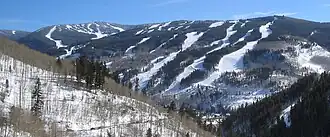 Het skigebied van Vail