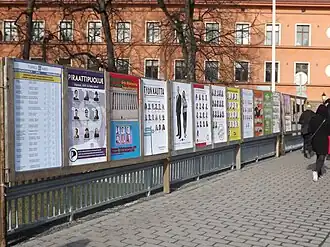 Verkiezingsposters in Turku
