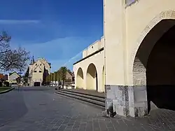 Herbouwde stadsmuur tussen Geulpoort en Den Halder