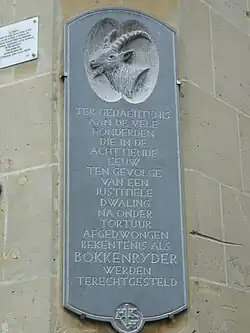 Bokkenrijdersplaquette in Valkenburg
