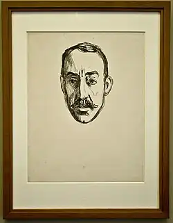 Van de Velde geportretteerd door Edvard Munch