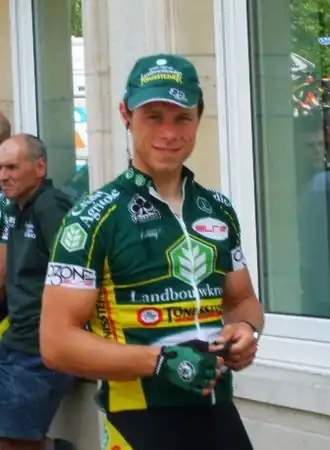 Wouter Van Mechelen tijdens de Ronde van België  2010 in Mechelen