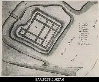 Plattegrond van de ‘Piiskopilinnus’, de Bisschopsburcht