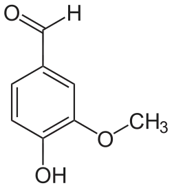 Structuurformule van vanilline