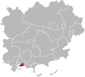 Locatie van het kanton