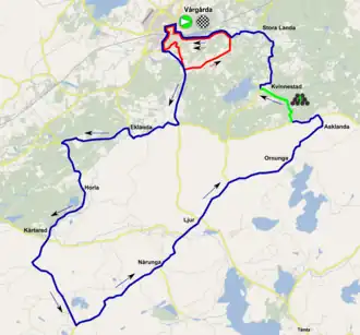 Routekaart van de Open de Suède Vårgårda 2015