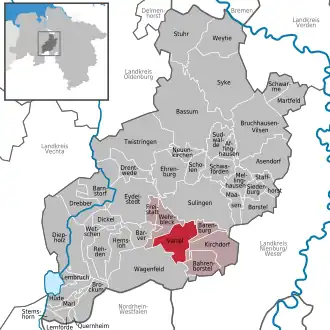 Kaart van Varrel (Diepholz)