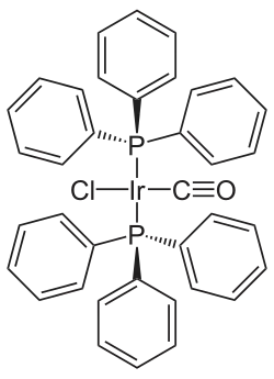 Structuurformule van Vaska's complex