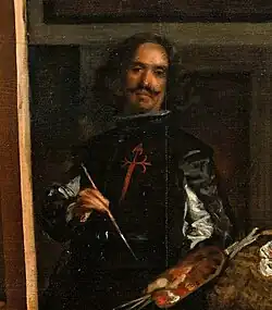 Zelfportret met het rode kruis van de Orde van Sint-Jacob van het Zwaard, waarmee Velázquez was onderscheiden