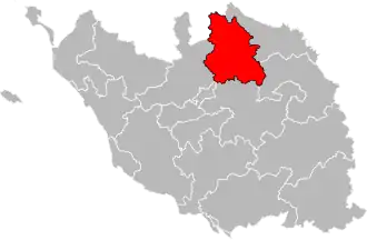 Locatie van het kanton