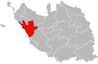 Locatie van het kanton