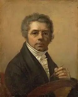 Aleksej Venetsjanov, 1780-1847. Zelfportret, 1811. Venetsianov startte een eigen school om jonge kunstenaars te onderwijzen. Tsaar Nicolaas I van Rusland benoemde hem tot hofschilder.