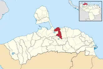 Locatie van de gemeente in Falcón