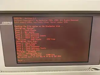 Venix/86 op een Compaq Portable III/286