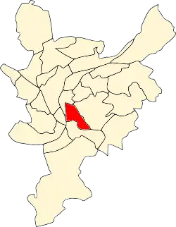 Ligging van Vennes in Luik