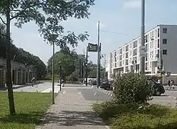 Nabij het winkelcentrum