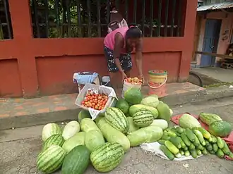 Verkoop van watermeloenen in Waspán