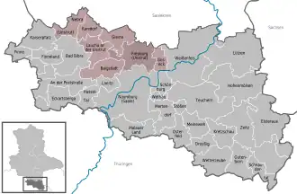 Kaart van Unstruttal