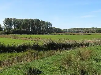 Zicht van op Verbrand Fort naar het Zuid-Westen