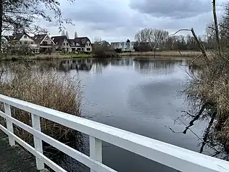 De Verdronken Plas in Haarlem, de locatie van de voormalige begraafplaats
