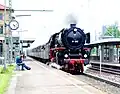 Verein Pacific locomotief 01 202 met Postzug te Neckarsulm.