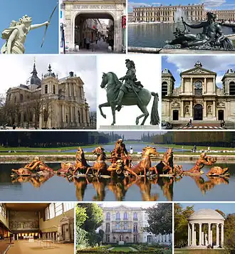 Een collage van Versailles