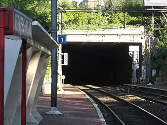 westelijke ingang van de tunnel