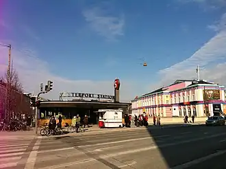 Gezien vanuit Ved Vesterport, met rechts Palads