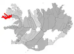 Ligging van Vesturbyggð