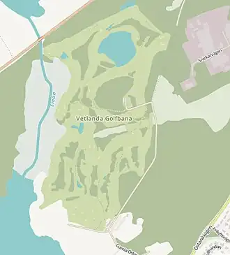 Plattegrond van de golfbaan