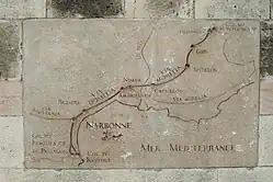 Traject van de Via Domitia