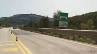 Het oude viaduct "Imera" in 2016 op de voormalige Raccordo, tegenwoordig deel van de SS640. Te zien vanaf het groen bordje