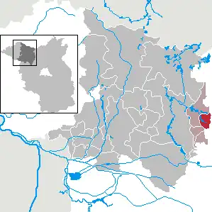 Kaart van Vielitzsee