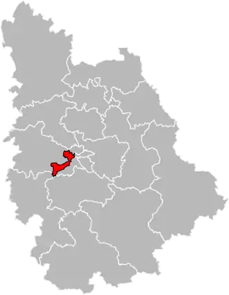 Locatie van het kanton