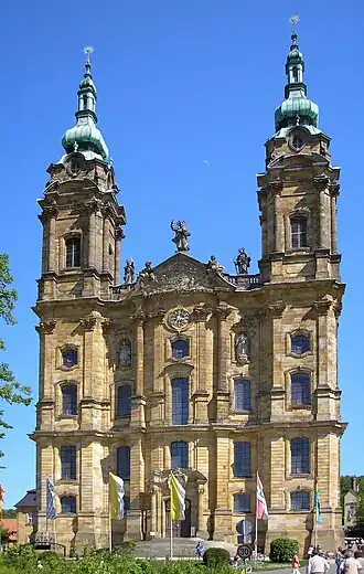 Voorgevel basiliek Vierzehnheiligen