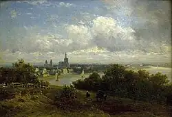 Gezicht op Arnhem, 1854