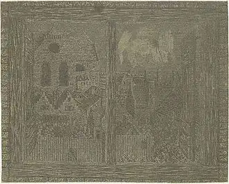 uitzicht vanuit zijn raam, op de Noorderkerk te Amsterdam