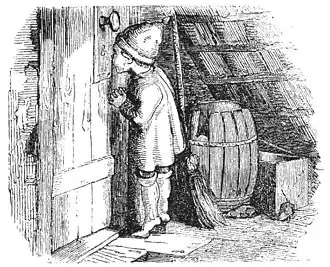 De kabouter kijkt door het sleutelgat, Vilhelm Pedersen