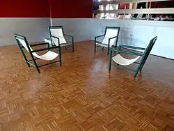 Eiken vloermozaïek in de speelkamer