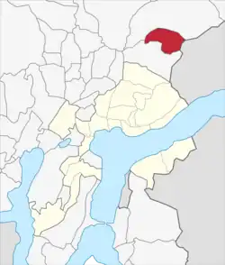 Kaart van de voormalige gemeente