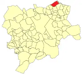 Kaart van Villamalea